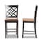 Baxton Studio Nicolette Modern Two-Tone Dark Brown and Walnut Brown Finished Wood 2-PC Counter Stool Set 176-11425-Zoro - alternate 8